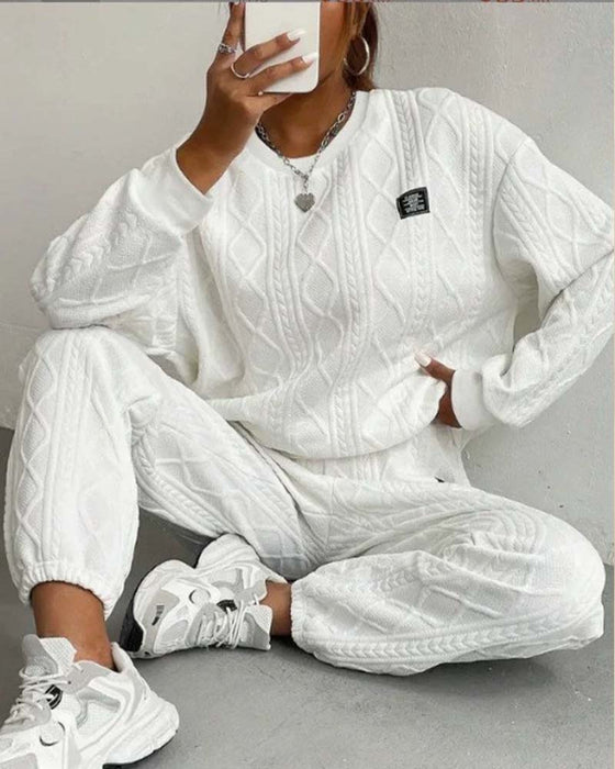 Ensemble Deux-Pièces Filage Jacquard Casual