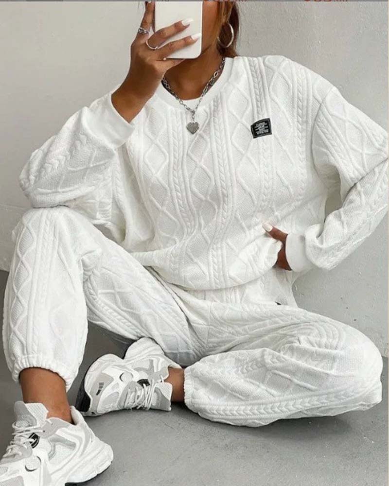 Ensemble Deux-Pièces Filage Jacquard Casual