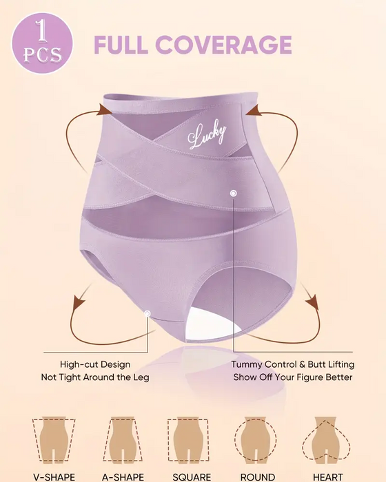 Sous-Vêtements Femme Taille Haute Sans Couture Contrôle Du Ventre Rehausse Fessier