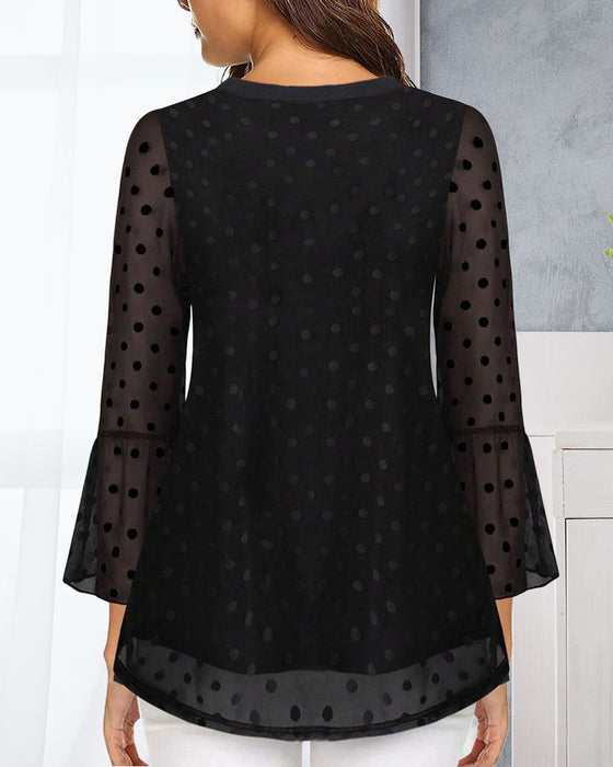 Blouse À Pois Élégante