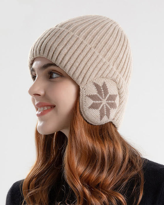 1 pièce Bonnet d’Hiver pour Femme Doublé en Polaire avec Oreilles en Polaire