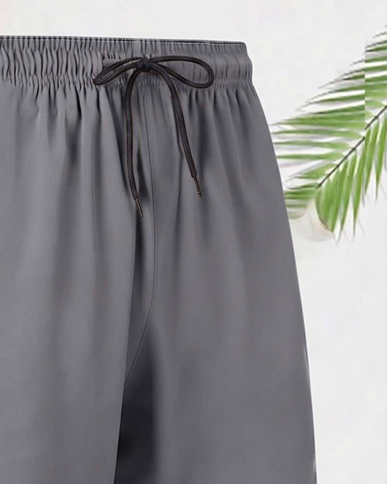 Short Cordon Fermeture Éclair Taille Élastique
