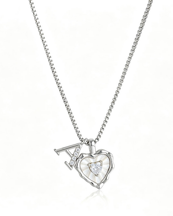 A–Z Micro-Pavé Lettre Initiale Pendentif Collier