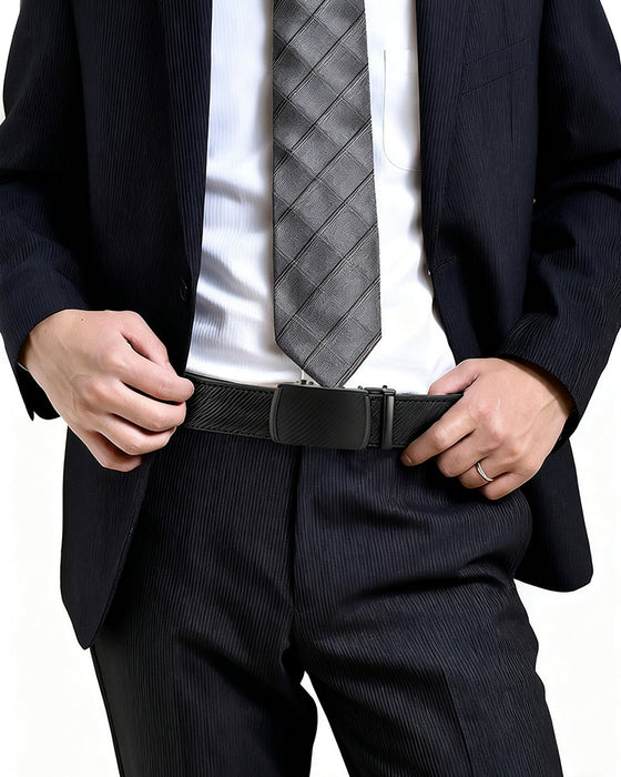 🎁 Ceinture en Cuir à Crémaillère Avec Boucle Réglable💼