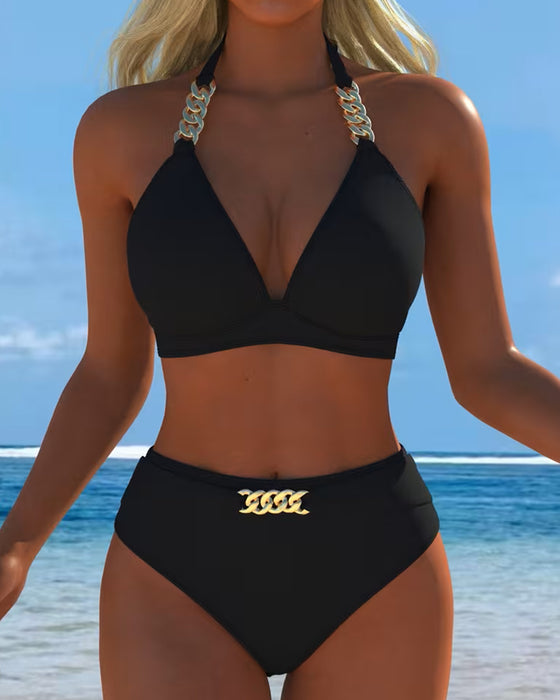 Bikini Halter Boucle Métallique