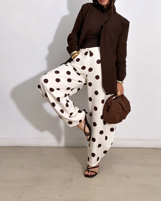 Pantalon Vintage Polka Dot Décontracté Harem