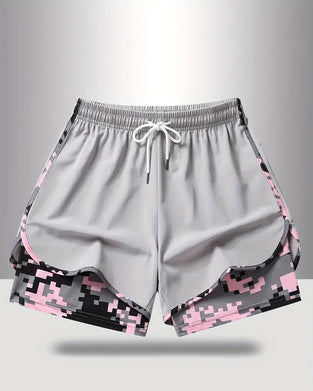 Short Cordon de Serrage Camo Patchwork Anti-Exposition