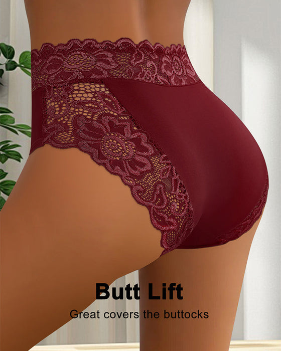 Culotte Sexy Dentelle Taille Moyenne-3