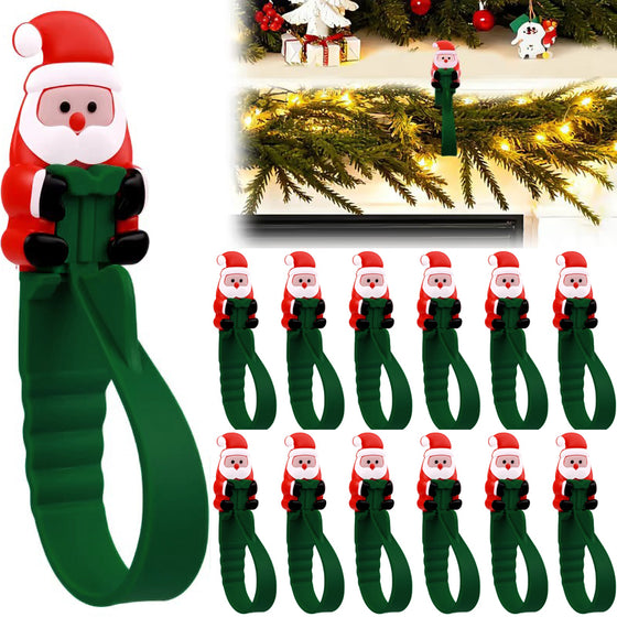 🎄🎅 Crochets Adhésifs Père Noël (Lot De 12) — pas de perceuse, pas de clous, il suffit de décoller, coller et suspendre