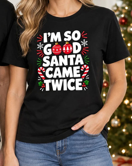 Je Suis Père Noël Noël Couples Graphique T-Shirt