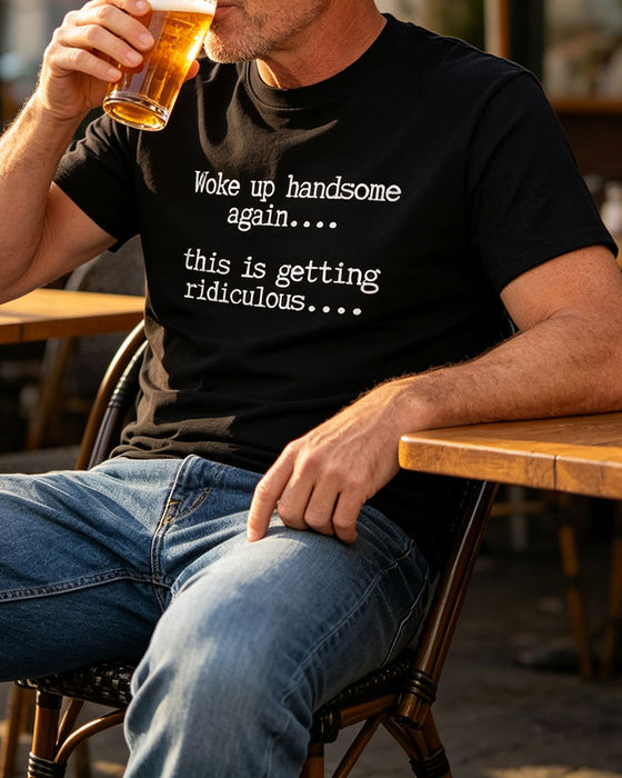 Homme T-Shirt Lettre Imprimé Col Rond