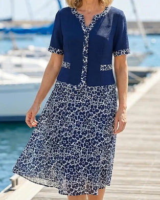 Ensemble Patchwork Florale Haut + Jupe Florale