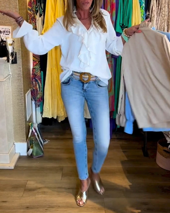 Blouses à volants de créateurs pour femmes