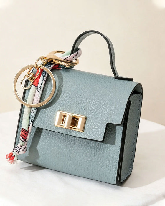 Porte-Clés Mini Sac Carré Pendentif
