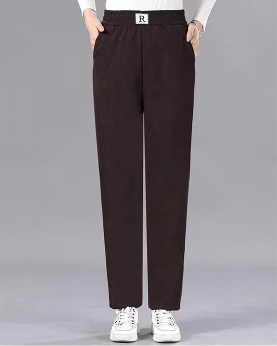 Pantalon Taille Haute Doublé Polaire Épaissi Jogger