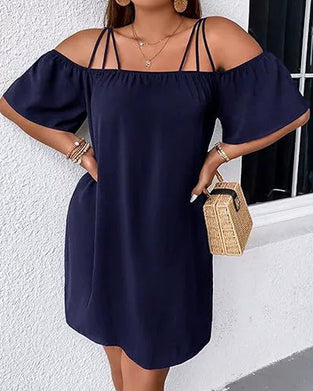 Robe Élégante Hors Épaule Bretelles