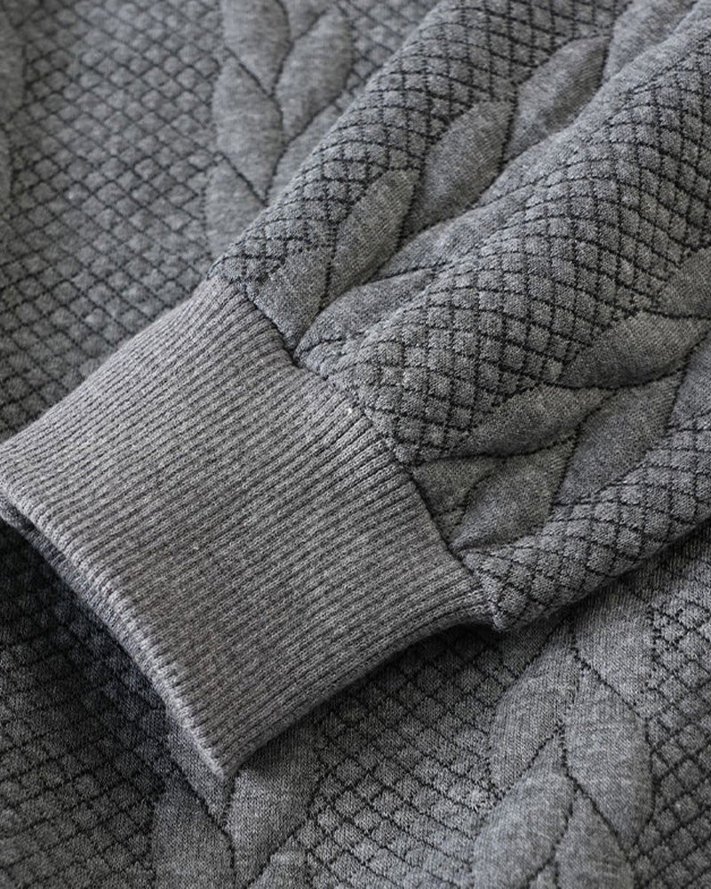 🔥Offres Spéciales – Pull Décontracté À Demi-Zip En Maille Torsadée Pour Homme