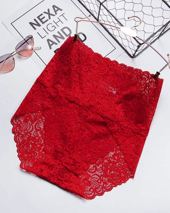 Culotte Haute Taille Jolie Dentelle
