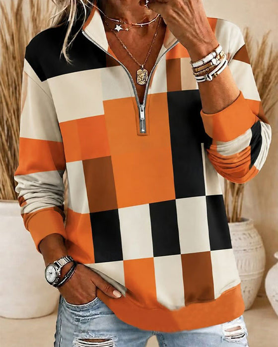 Sweat‑shirt Manches Longues Col Montant