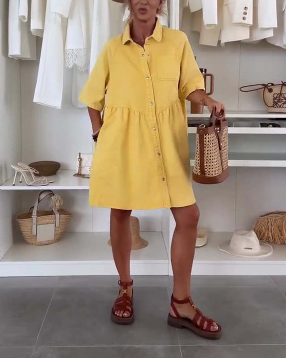 Robe Ample Style Poupée Chemise