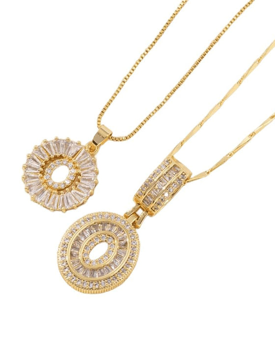 Colliers Lettre Initiale Pendentif 2 Paquet