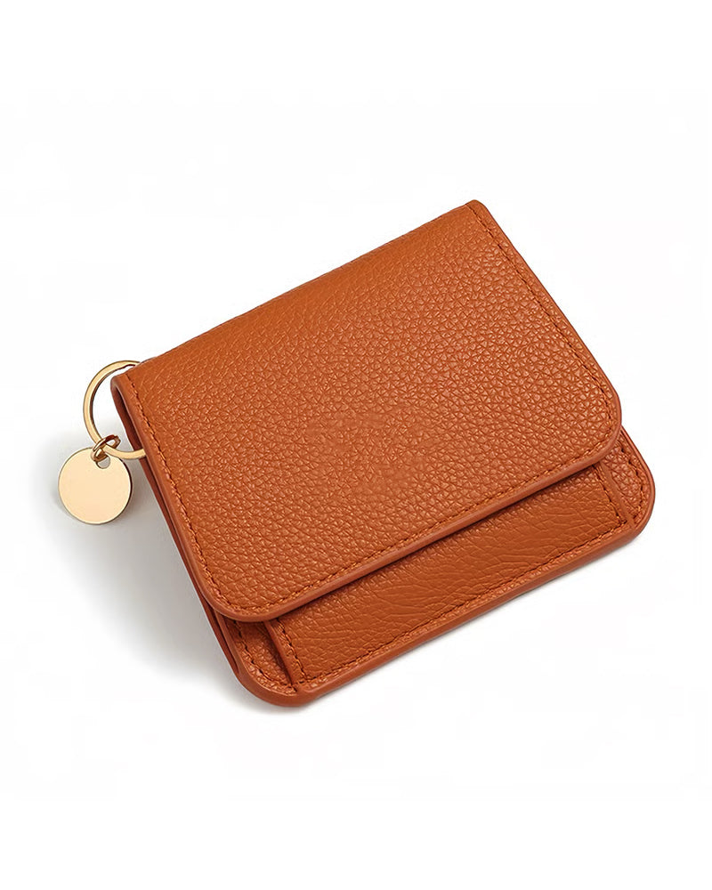 Portefeuille Femme Élégant Minimaliste Court Et Fin