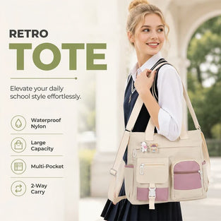 Sac Spacieux Toile Tote Compartiments