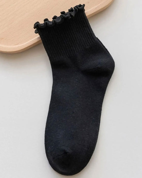 Chaussettes Femmes Bord Volanté (6 Paires)