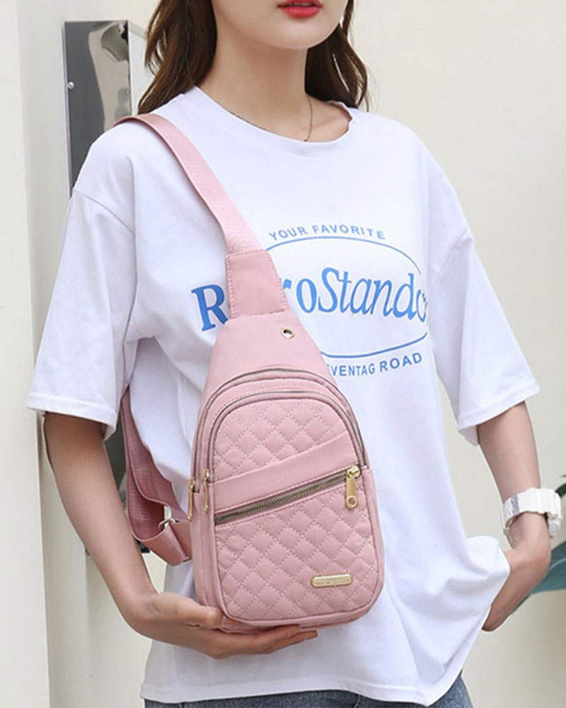 Sac Femme Mode Brodé Matelassé Poitrine