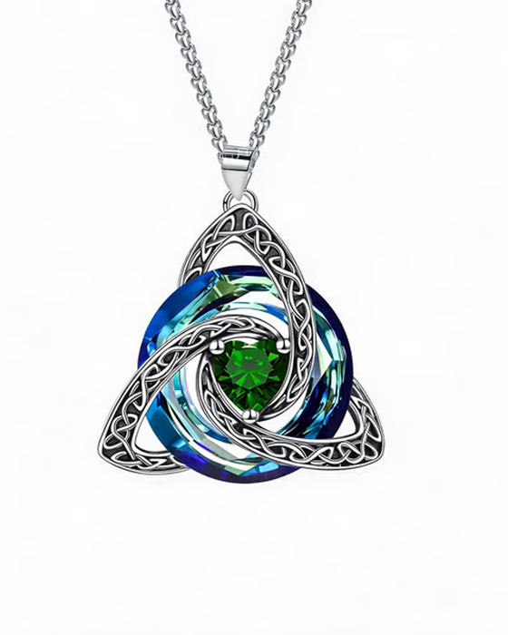 Collier Pierre De Naissance Nœud Trinitaire Celtique ✨