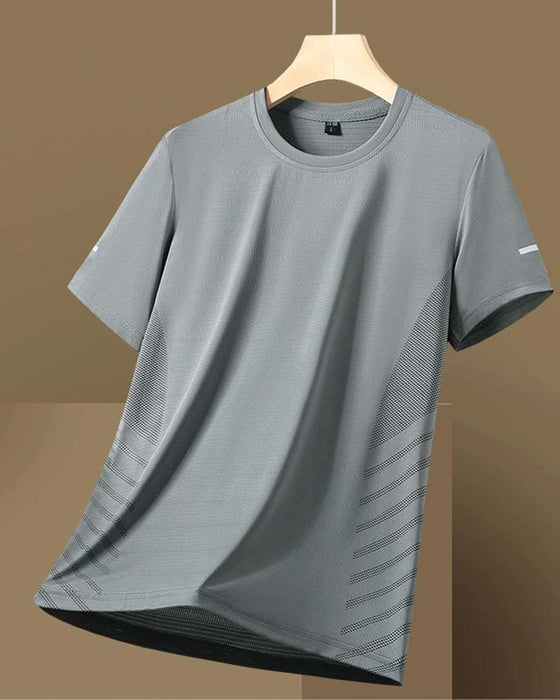 T-Shirt Bande Latérale Homme Soie Glacée