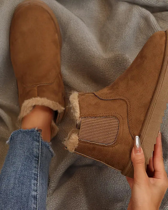 Bottes Femme Épaisse Semelle Hiver Neige
