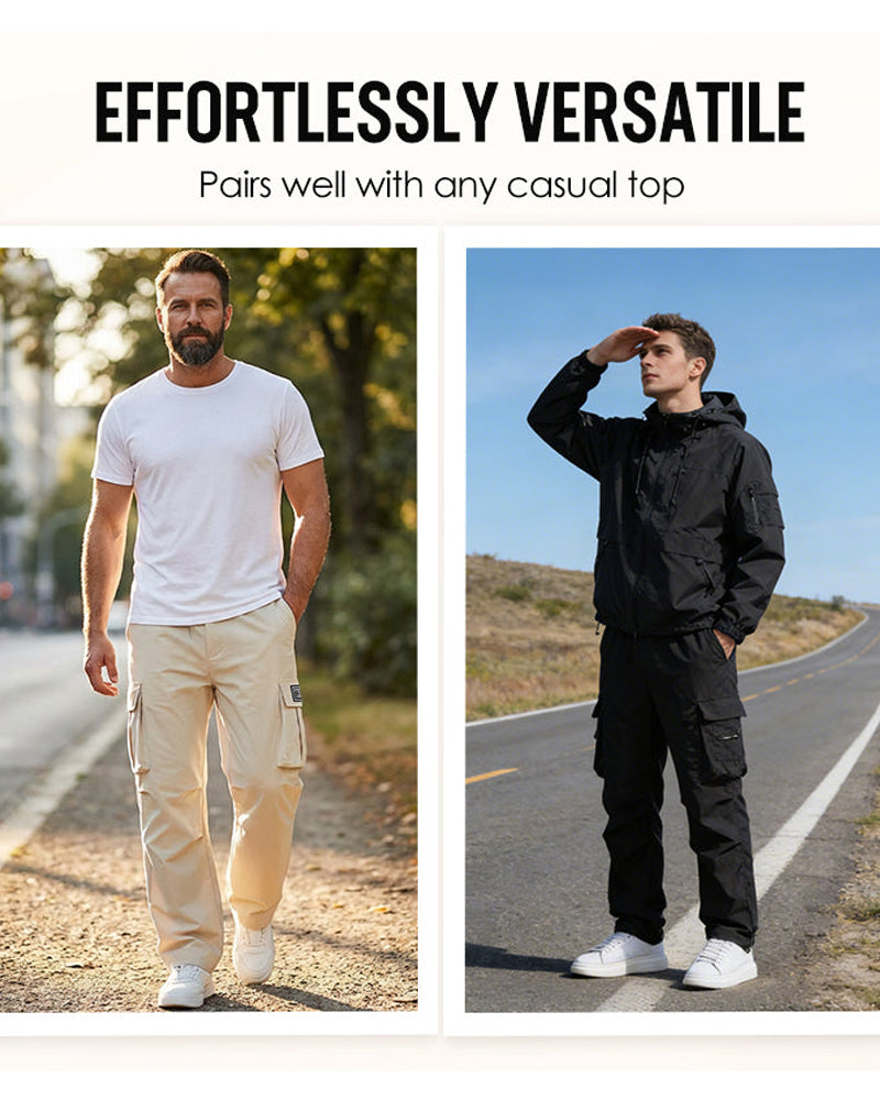 ✨ Pantalon Cargo Homme – Multi-poches, Extensible, Décontracté ✨