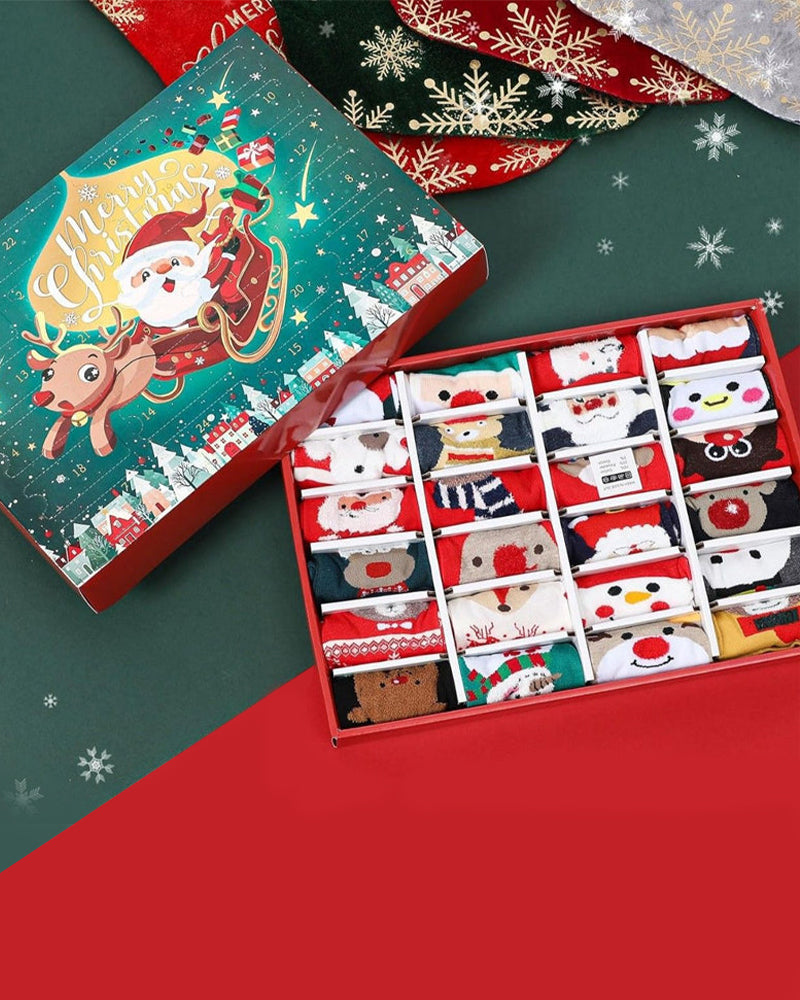 Chaussette de Noël Calendrier de l'Avent