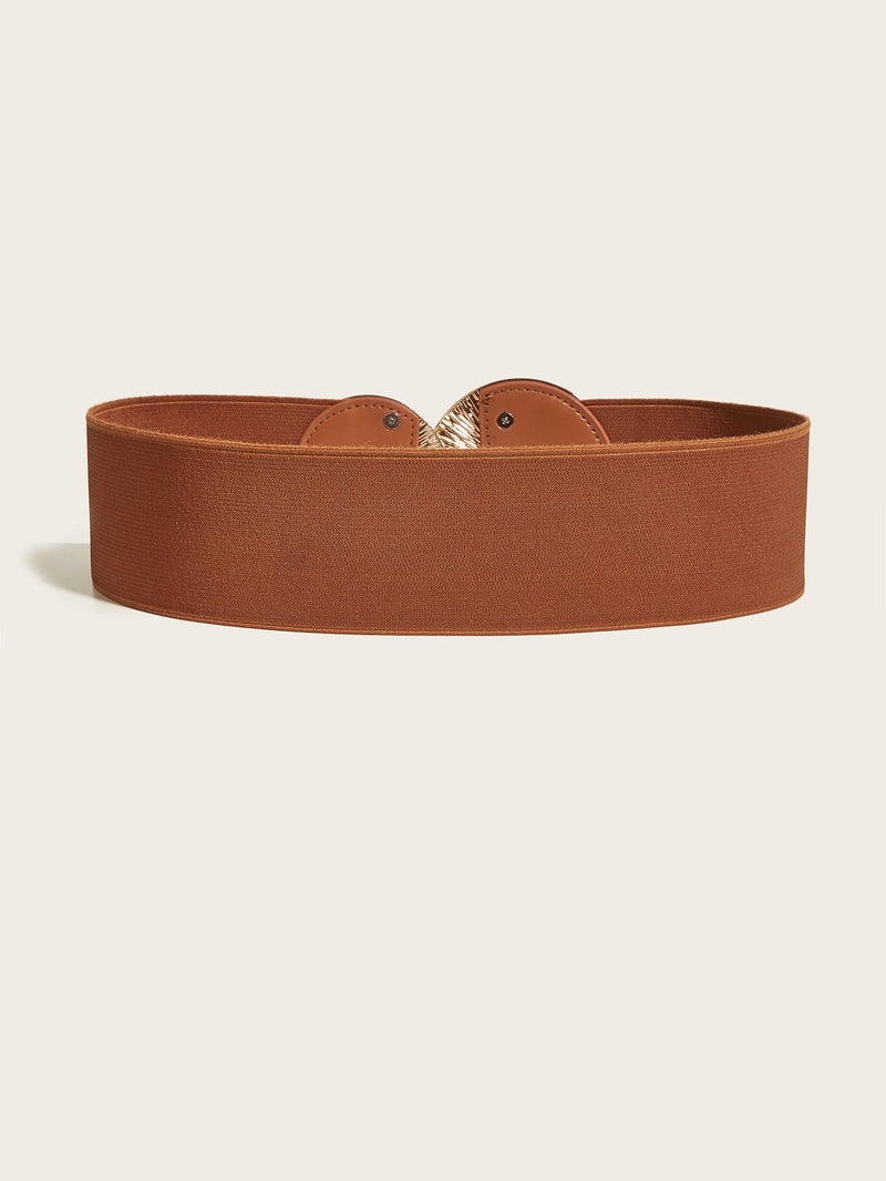 Ceinture Vintage Élastique Pour Femme Avec Boucle Dorée
