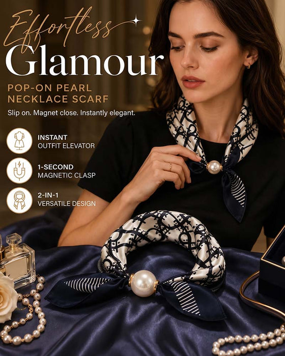 Glamour Sans Effort: Écharpe Collier De Perles 🧣