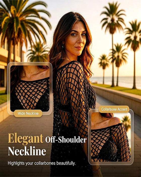 Pullover Frange Mesh Évidé