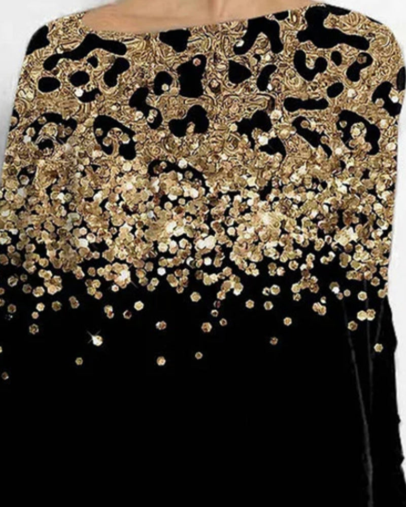 Haut Décontracté Et Stylé Avec Imprimé Léopard