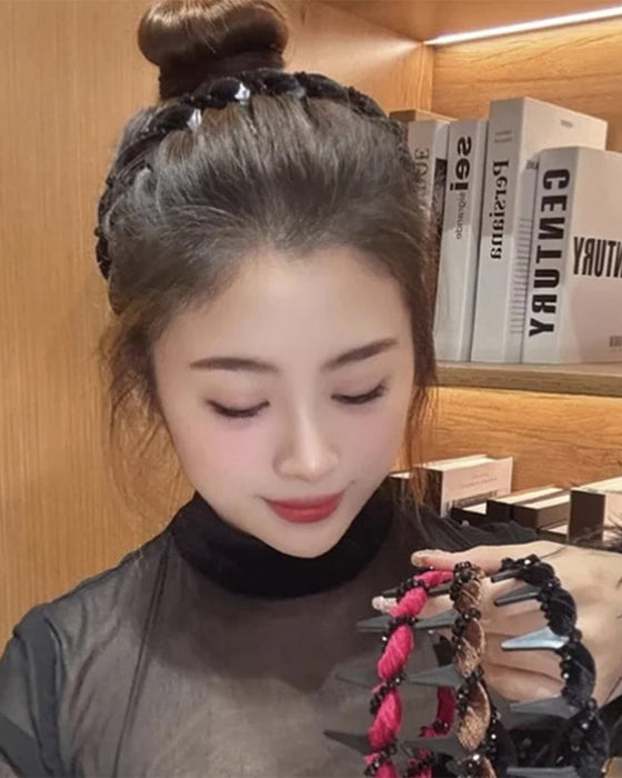 Bandeau Vintage Haut Crâne Perle Artificielle