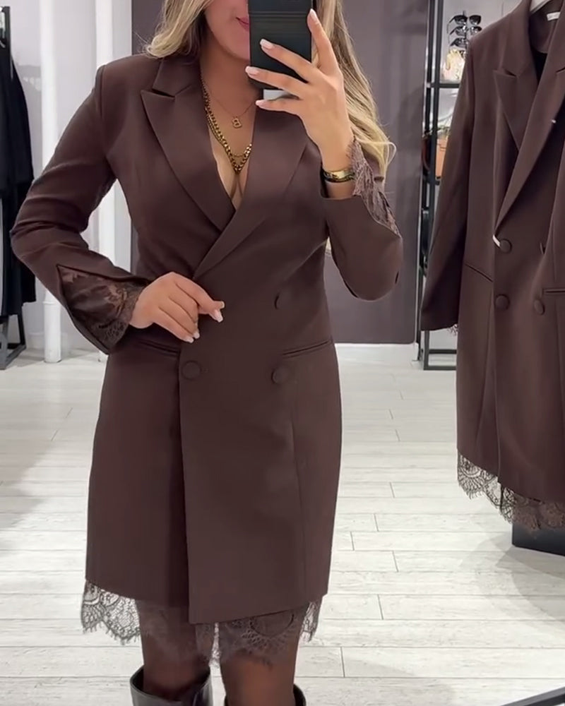 Robe À Col V Et Inserts Pour Le Travail