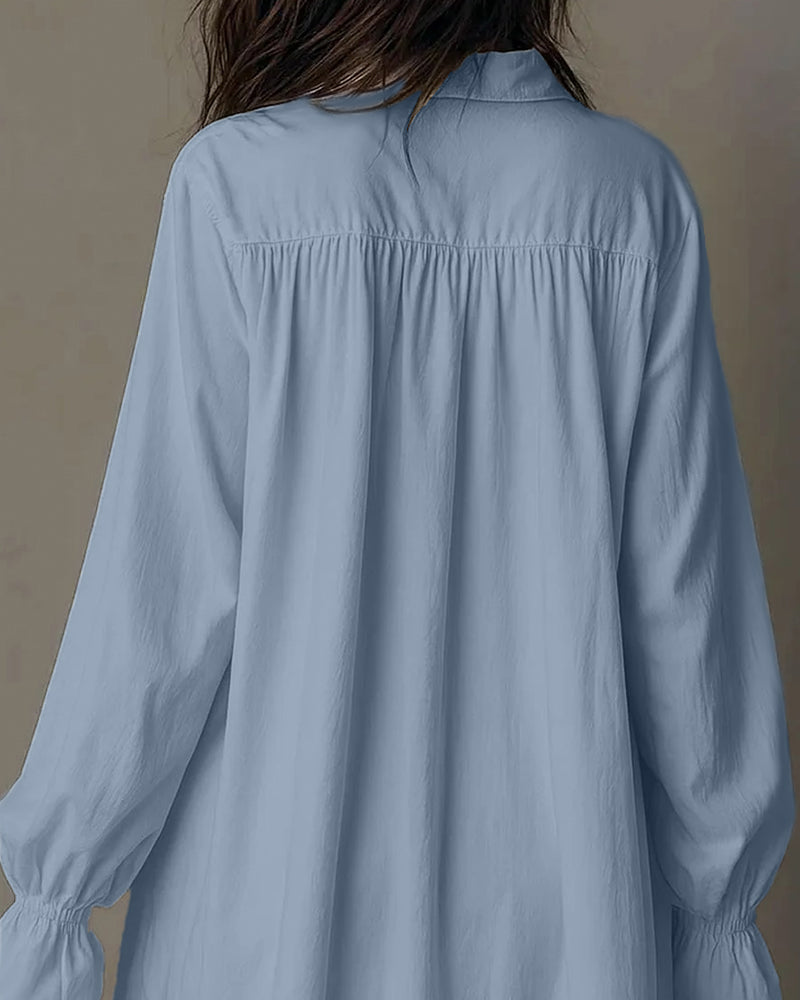 Robe À Panneaux En Dentelle Et Manches Ballon