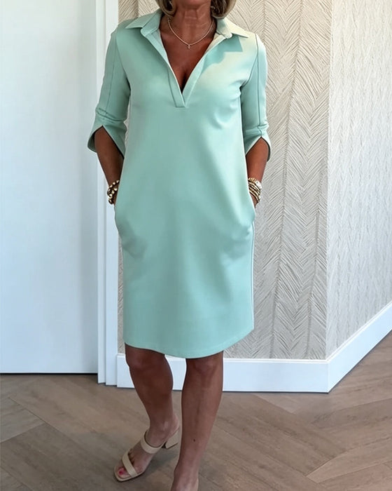 Robe Slim Fit Manche Courte Polo