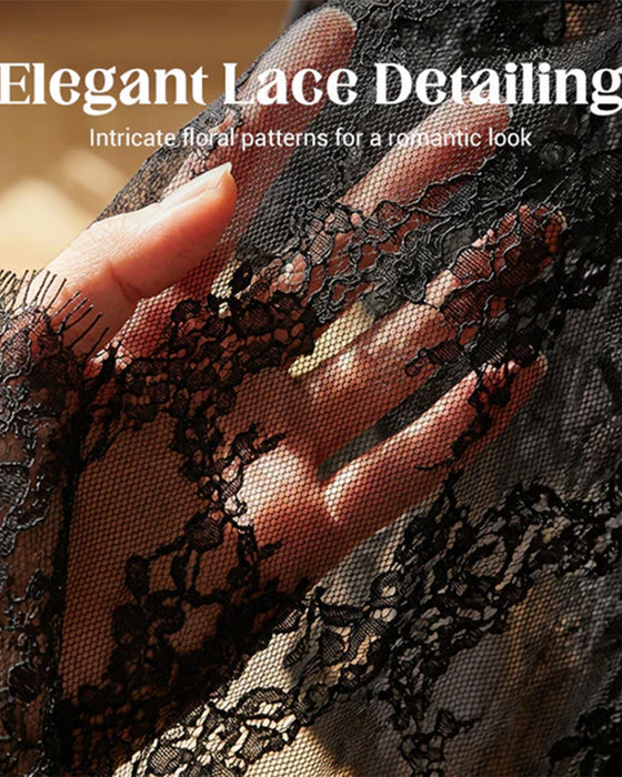 Robe Élégante Dentelle Ajourée
