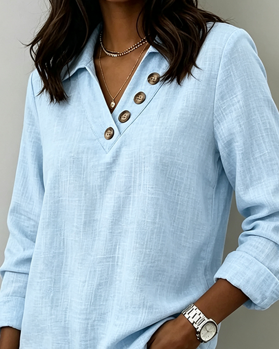 Blouse Uni Manches Longues