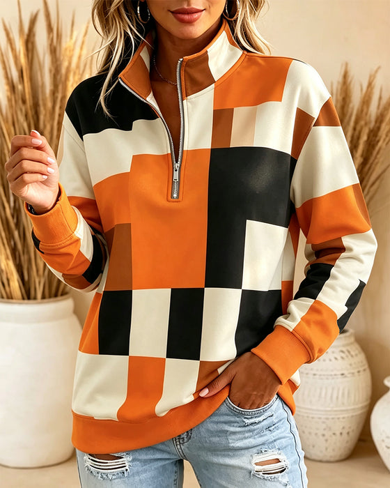 Sweat‑shirt Manches Longues Col Montant