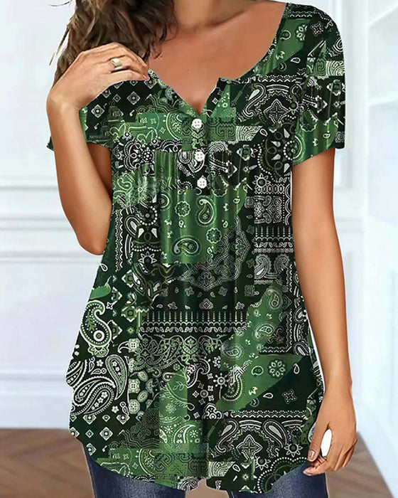 T-Shirt Femme Col En V Décontracté