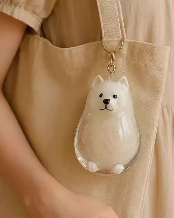 Poil De Chien Souvenir Porte Clé Capsule Mémoire Pendentif