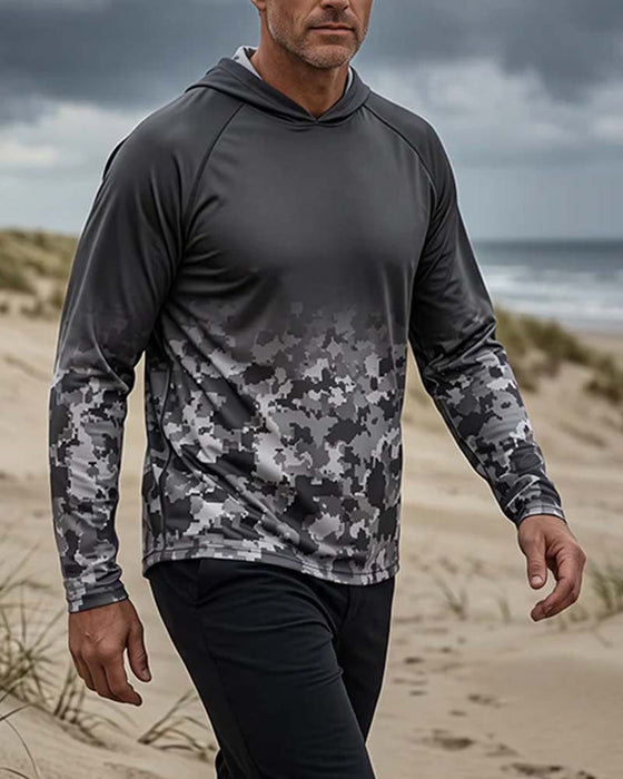 Top Homme Capuche Camouflage Dégradé