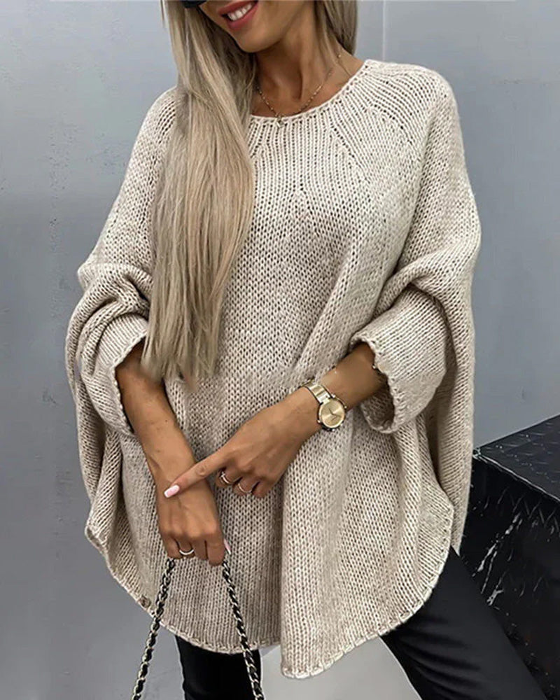 Robe Pull Femme Col V – Coupe Oversize – Tissu Côtelé Doux – Manches Chauve-souris – Pour Automne Et Hiver – Décontractée Et élégante - 12