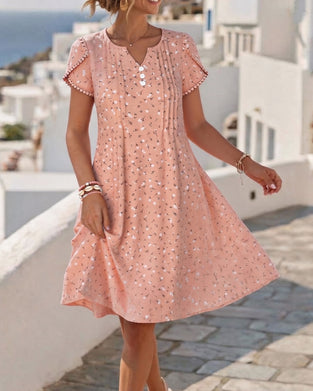Robe Manches Ballon Fleurie Mini